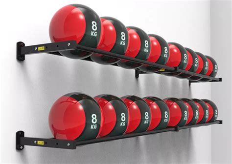 wall mounted fitness ball rack